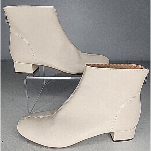 Madewell Ankle Boots Intentionally Blank MA424 Cream / White Womens Size 6 EUC - Picture 2 of 10